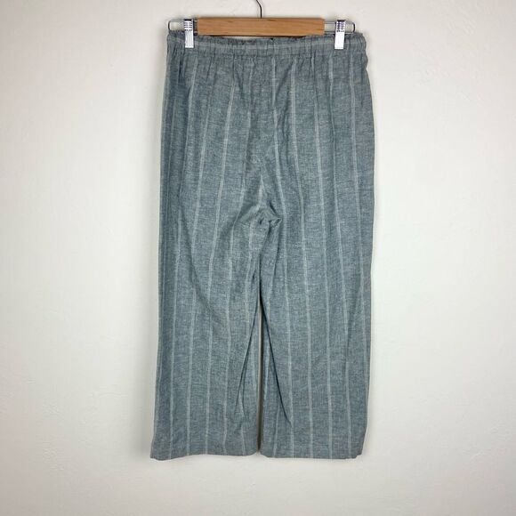 Eileen Fisher Organic Hemp Wide-Leg Cropped Minimalist Pant - Gray - Picture 6 of 8